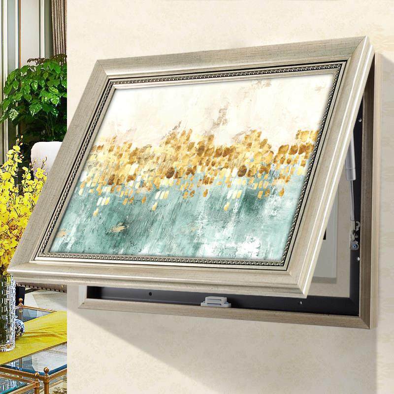 覆古电表箱装饰画 画免打孔配电箱挂画 画现代简约可推拉欧式遮挡,家居饰品,现代装饰画,淘宝优惠券,粉丝福利购,淘宝优惠卷