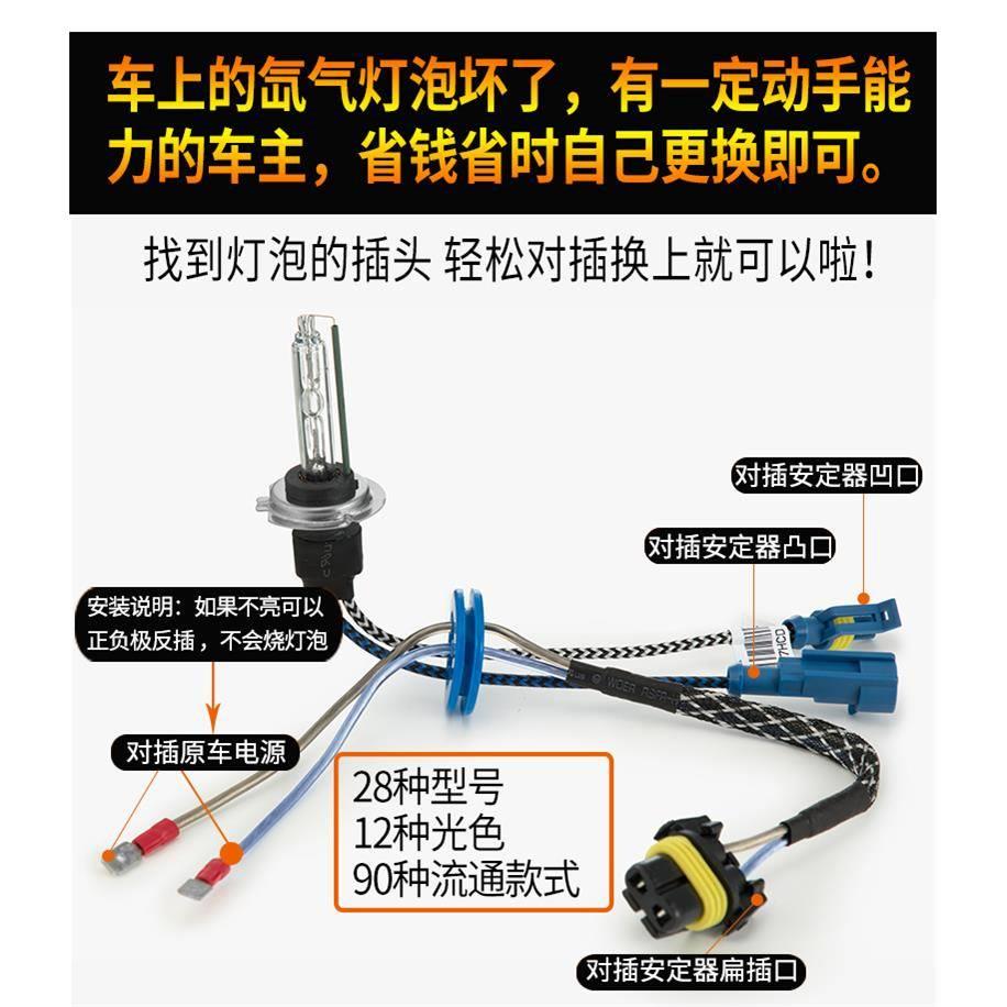 氙气灯泡H7超亮80W9005强光H4远近一体货车24V汽车12V疝气大灯H11