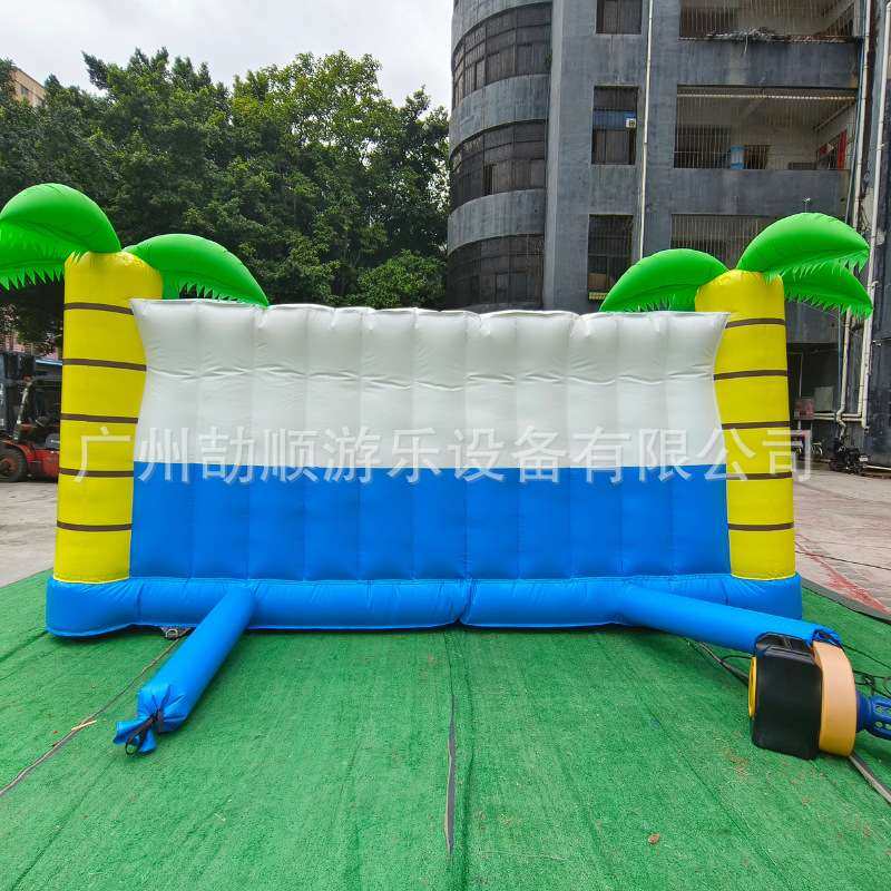 外贸厂家斗牛机PVC充气跳床充气城堡滑梯游乐 充气滑梯家用