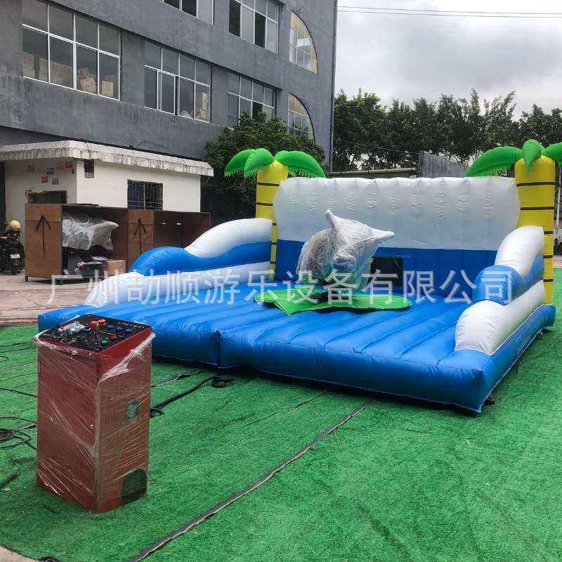 外贸厂家斗牛机PVC充气跳床充气城堡滑梯游乐 充气滑梯家用