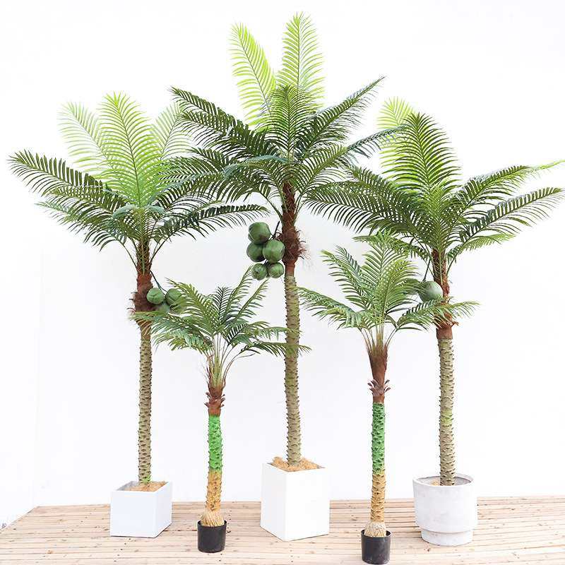 仿真椰子树假植物造景摆件室内大型绿植棕榈树盆景装饰针葵盆栽