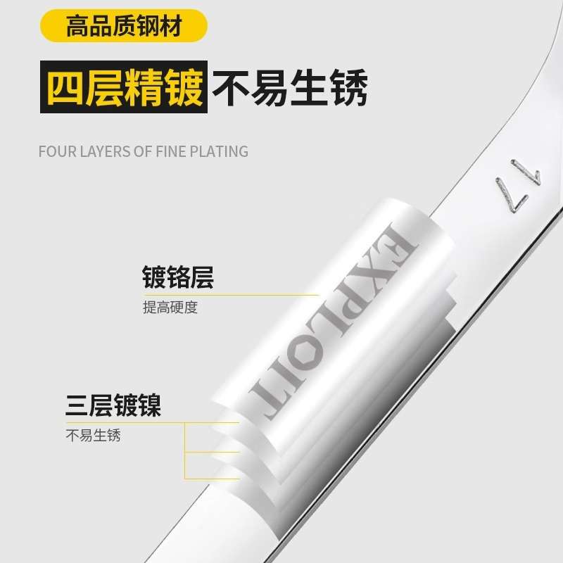 超薄开口扳手单头呆头简易32铁片30mm薄片24扁片22薄型27迷你薄溥