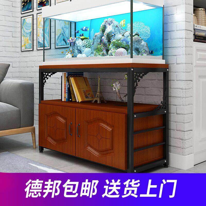 钢木欧式鱼缸底柜金属底座底架不锈钢草缸鱼缸架子水族箱底柜定做