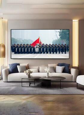 阅兵中国装饰画军迷挂画军人客厅卧室壁画办公室背景墙大气壁画