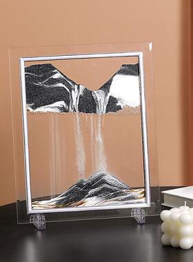 创意流沙画液体沙漏摆件解压治愈办公室好物桌面装饰品生日小礼物