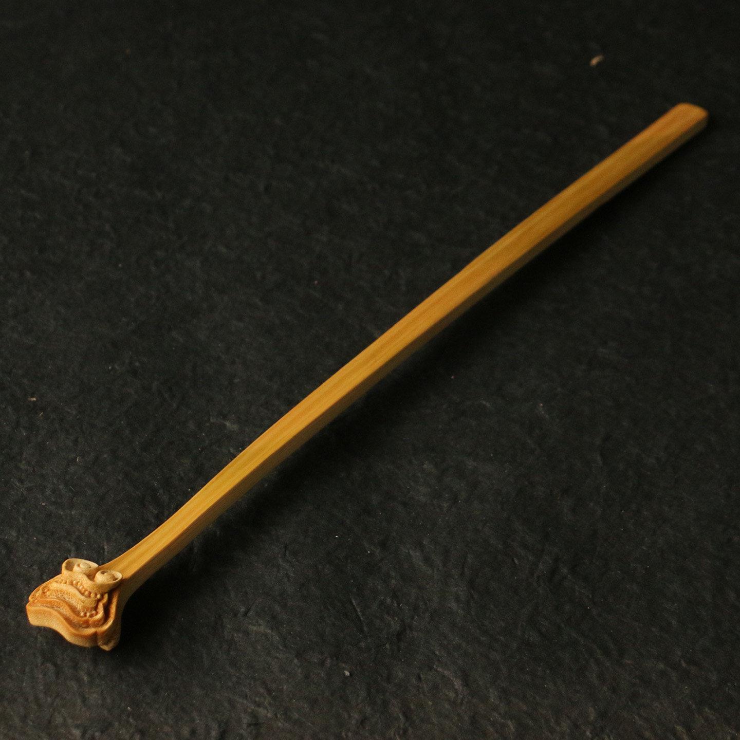 精品纯手工雕刻如意头老玉竹痒痒挠一体成型竹制挠痒扒竹雕不求人