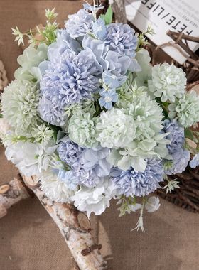 蒲公英绣球花束小把束仿真花假花绿植物装饰工艺品MW66668