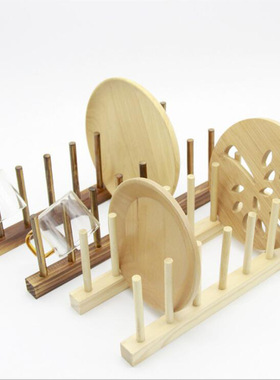 春季复活节厨房用具碗碟沥水架书房置物架木质书架家居收纳架摆饰