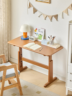 全实木可升降儿童学习桌2025小学生家用一体写字桌宝宝专用书桌椅