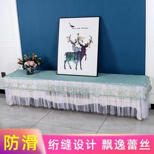 简约电视柜盖布现代防滑布艺蕾丝长方形桌布茶几客厅防尘盖巾