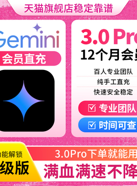 【Gemini3！稳定不降智】Gemini pro 3/2.5 3.0 veo nano会员代充