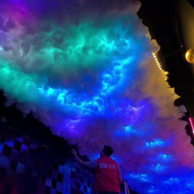 幻彩雷云灯游戏云灯RGB音乐律动节奏灯墙壁夜灯