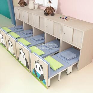 午休床学校托管床幼儿园小学生床午睡床教室入柜式儿童折叠垒德株
