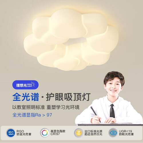 客厅吸顶灯现代简约创意奶油风卧室LED吸顶灯