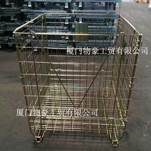 可折叠线杯笼欧式仓储笼装红酒空瓶铁框点焊铁丝网格笼堆垛使用