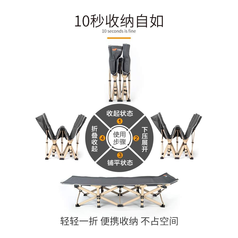 A9L午休折叠床单人办公室躺椅折叠午休行军床陪护简易午睡小床