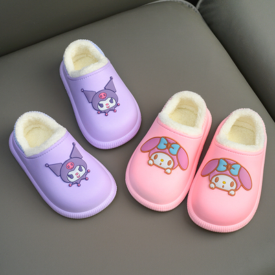 儿童棉拖鞋防水保暖卡通冬季