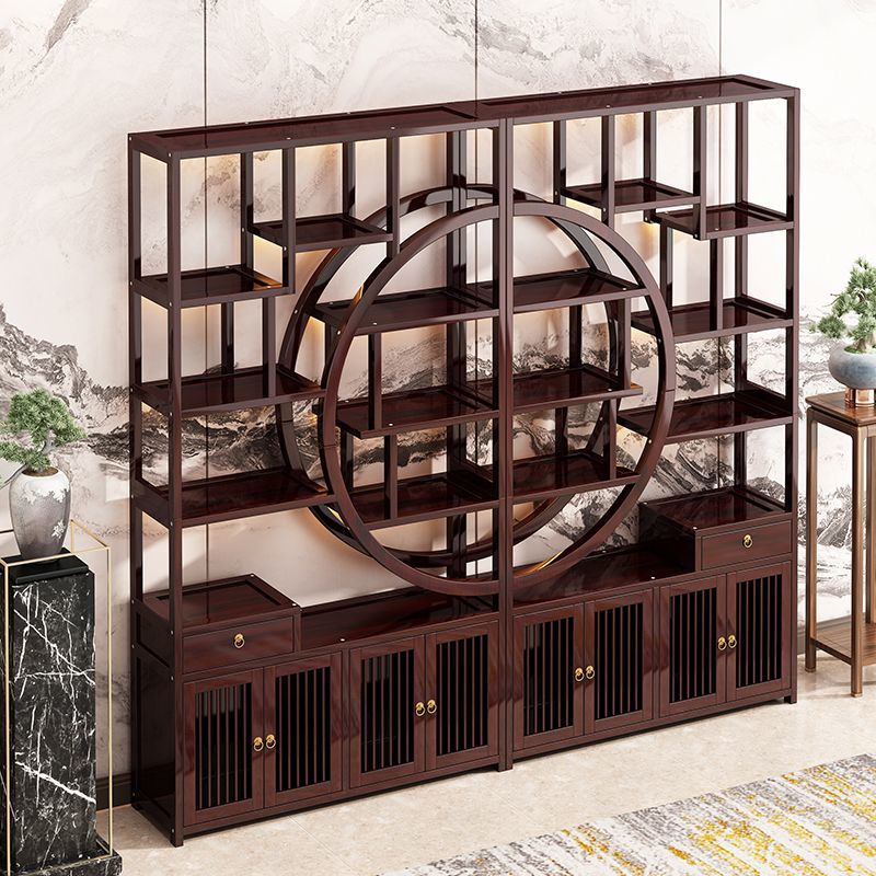 新疆包邮新中式实木博古架办公室茶叶展示柜茶室茶叶架家用客厅隔