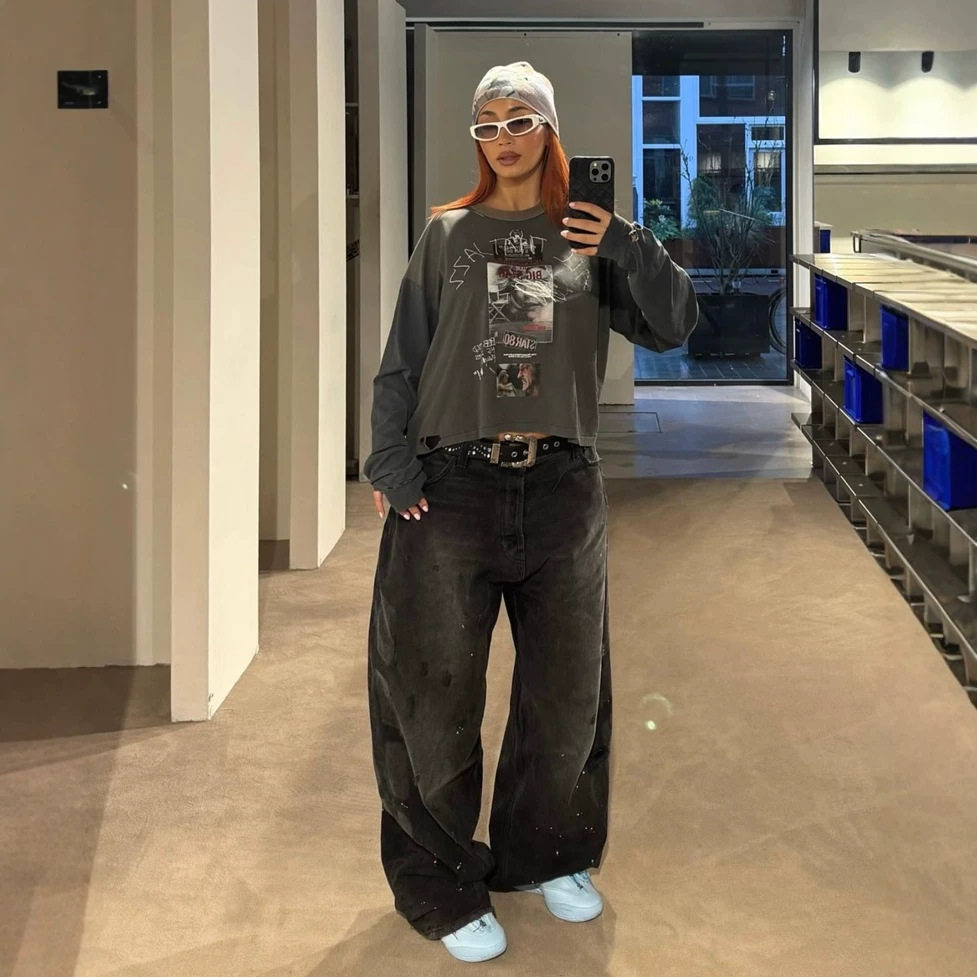 Paly Hollywood Star 80 Long Sleeve T-Shirt撞色、三重古着工艺