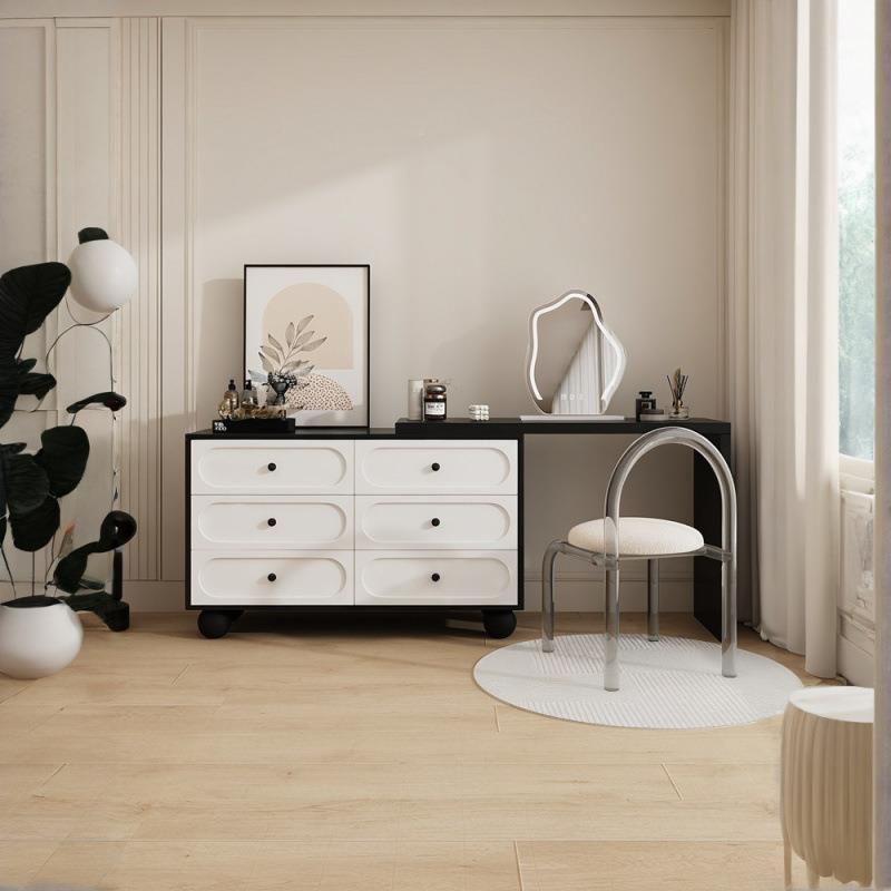 梳妆体台卧室简约2025新款中古现代1收纳柜斗柜桌一床边化柜妆高