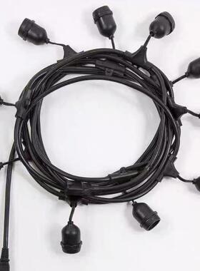 户外防水s14泡灯线欧规水跑马灯串防e串NOG27螺口美式复古露营串