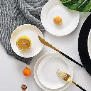 白色陶1平盘0个5英寸瓷吃骨碟餐具大843号吐碟家用骨瓷盘子小碟子