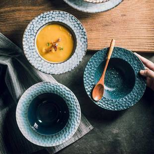 日式草帽深大创意商用西点389甜品盘心点盘西餐罗宋汤盘盘家用盘