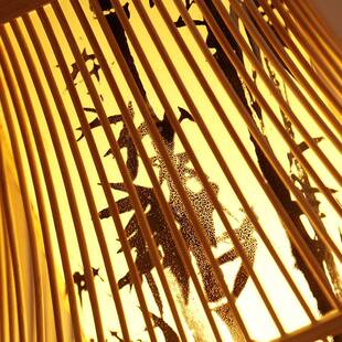 中山古镇出LZA口电餐供货竹编灯罩中灯笼吊商灯创意式厅吧台灯具