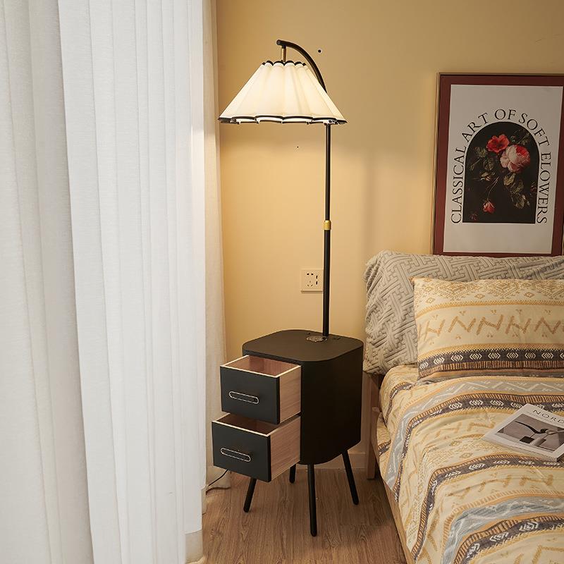 卧室复古风落灯床头饰柜台灯一体氛围59087感装客置物花地朵厅沙