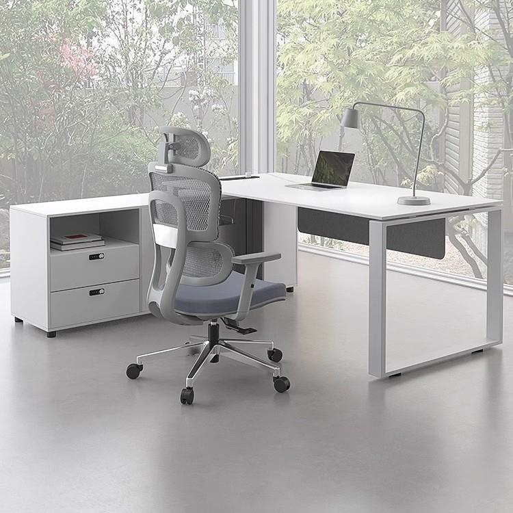 阳光白人事办公桌约现代尚主管桌椅组合SZA时简大班台经老理板桌