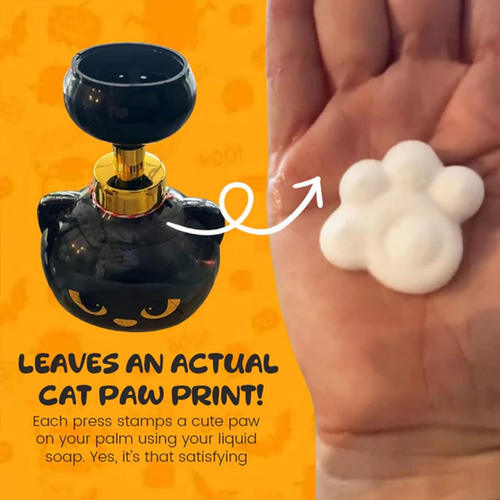 亚马逊新品Cute Cat Paw Foam Soap Dispenser可爱猫爪泡沫皂液器