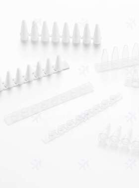 白色pcr管8连管光学平盖0.1mLPCR8联排管盖3310178Virya科学试验