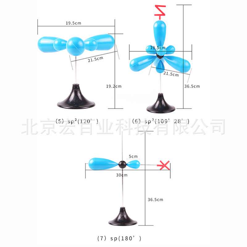 电子云杂化轨道模型化学分子模型晶体结构vsepr七件套sp23pxpypz
