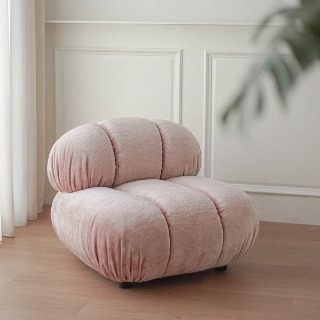 懒人贝壳单人沙发椅现代创意绒布客厅小户型简约阳台休闲卧室意式