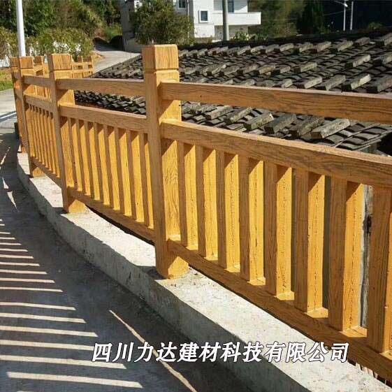 力达四川重庆户外仿木栏杆护栏栅栏,园林景观栏杆,河道护栏