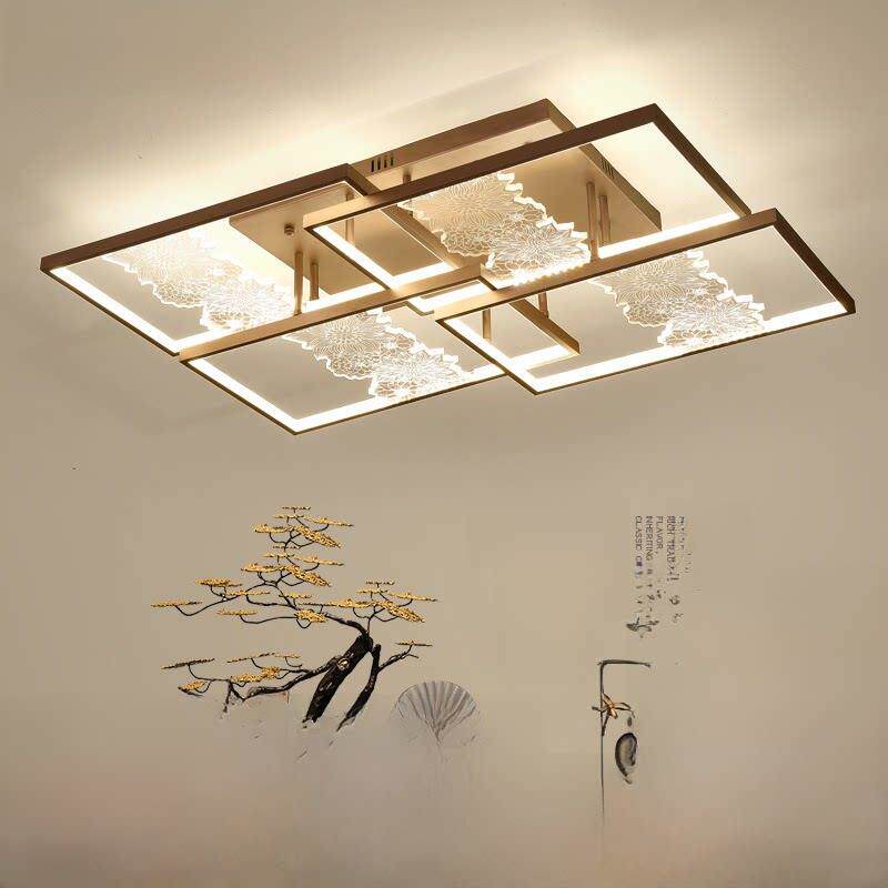 新的中国风格的吸顶灯，现代和简单的客厅，可访问的豪华卧室，书