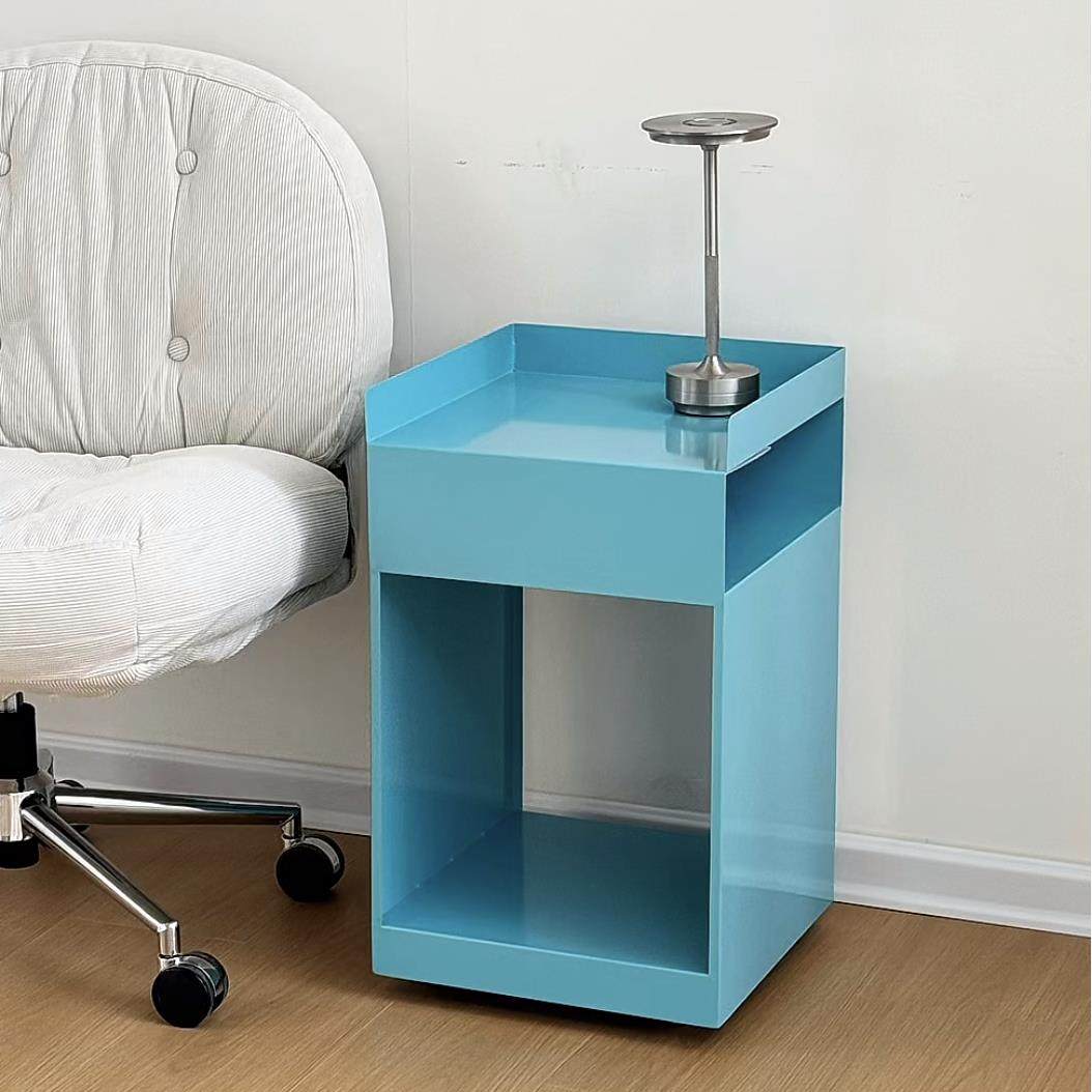 北欧设计师沙发边几家用卧室网红西子蓝床头柜可移动推车收纳边柜,住宅家具,角几/边几,淘宝优惠券,粉丝福利购,淘宝优惠卷