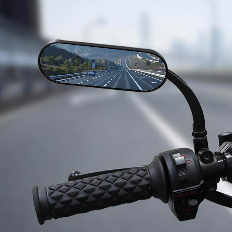 机车配件铝制经典造型哈雷机车改装后照镜覆古酷黑反光倒车