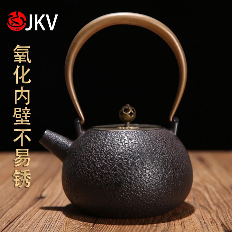 JKV铁壶煮茶炉电陶炉煮茶器泡茶壶铸铁壶煮茶烧水壶泡茶煮水专用