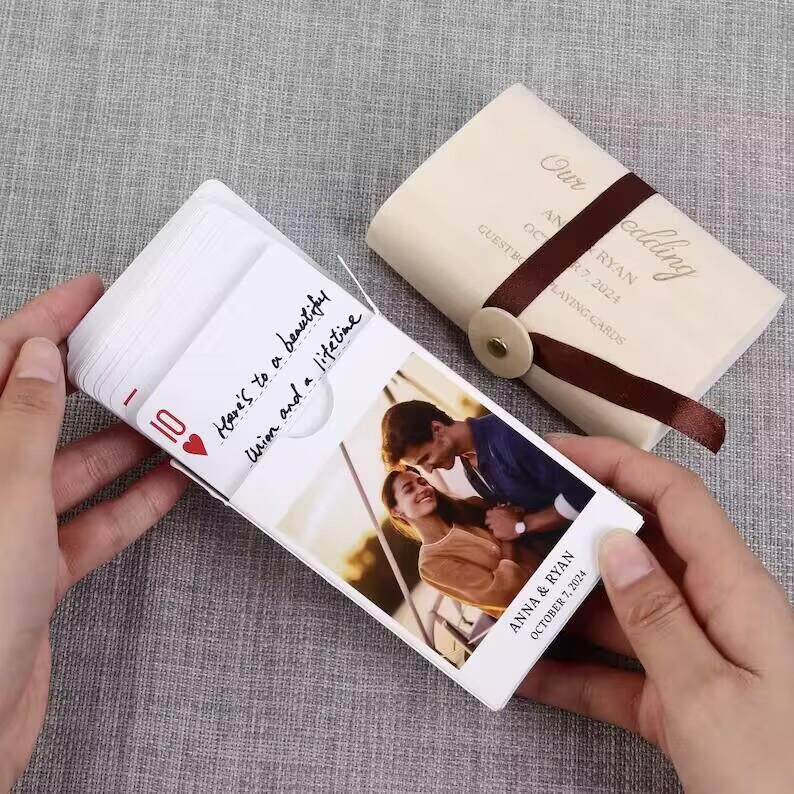 定制扑克牌个性化照片婚礼书创意卡片套装婚礼宾客书签名卡祝福语