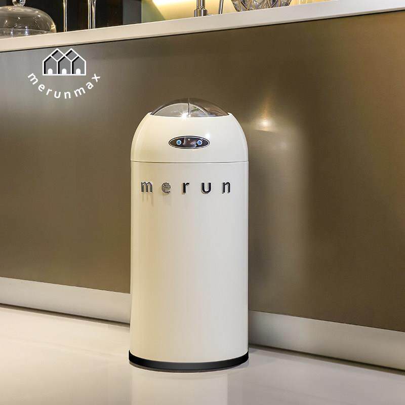 英国智能感应垃圾桶大容量不锈钢厨房客厅化妆室厕所可移动高颜值