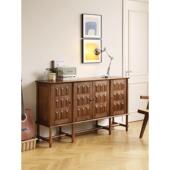 北美黑胡桃木斗柜客厅靠墙实木储物柜卧室床尾柜新中式 收纳置物柜