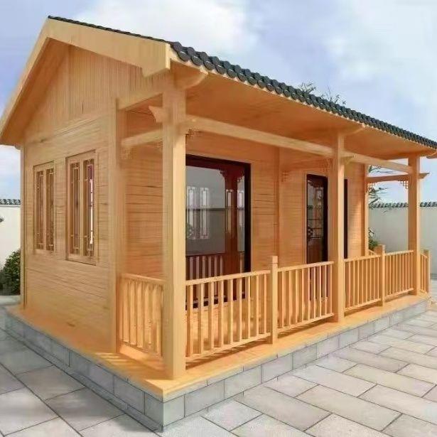 实木木屋民宿花园农家乐仿古木房子移动售货亭现成房子户外小木屋