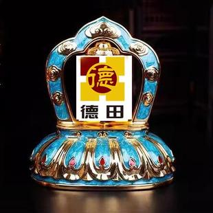 家居饰品 德田太阳能转金筒镀金彩绘转车载摆件转金桶轮金色升级款