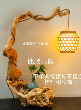 风化枯木摆件# 杜鹃根艺灯# 螽斯鸟笼挂架树根雕玄关客厅软装饰品