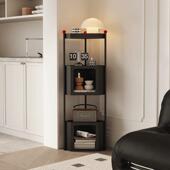 法式 创意转角收纳柜拐角置物架墙角一体靠墙三角柜转角柜角落柜子