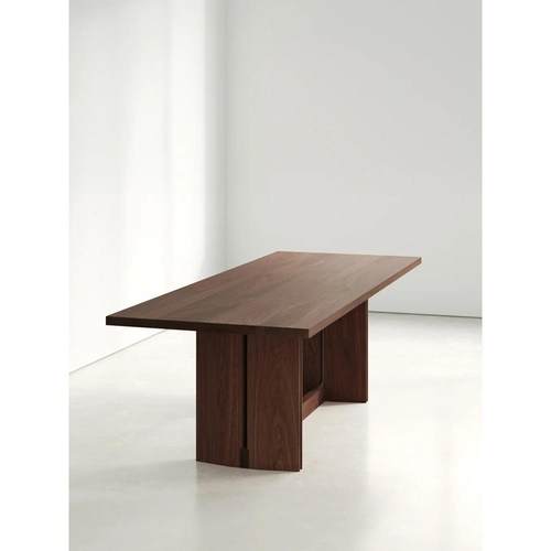 北美黑胡桃木餐桌极简大板长桌中古风实木吃饭桌设计师书桌工作台