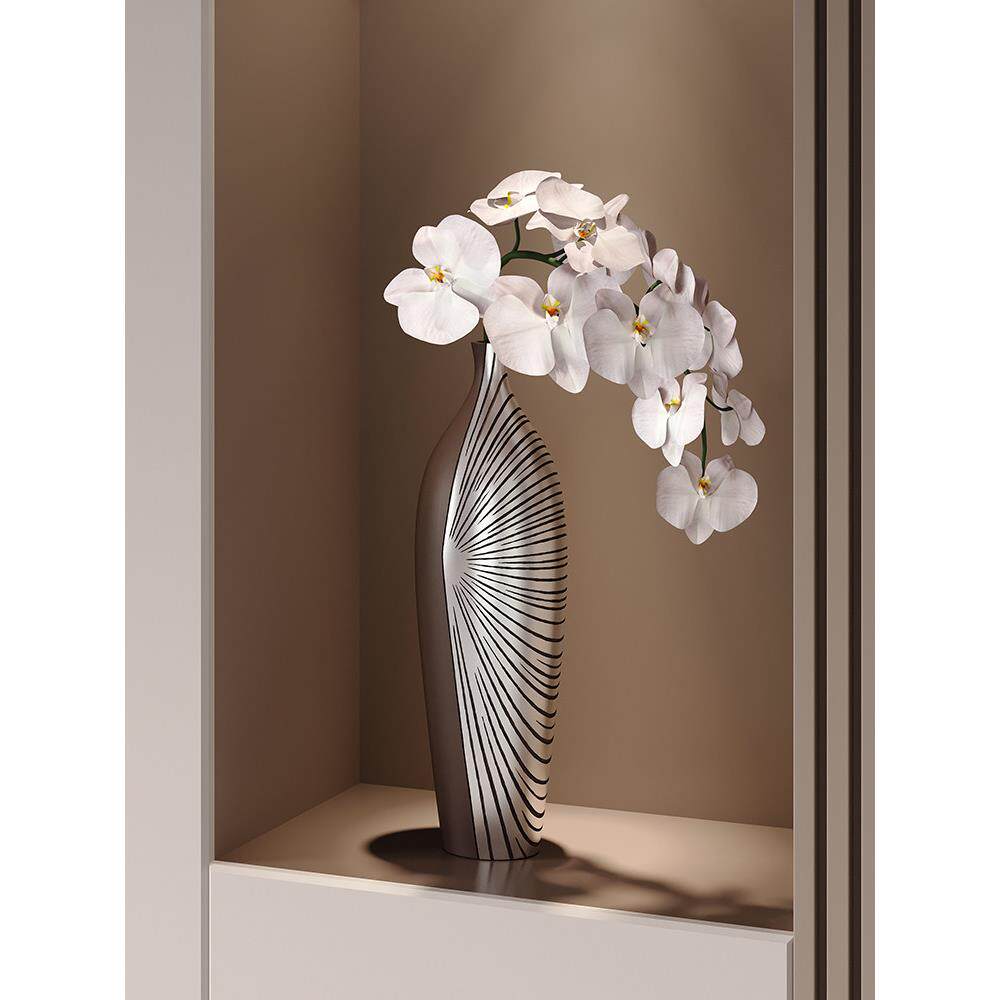 入户玄关装饰摆件电视柜壁龛高带绿植花瓶客厅家居装饰轻奢高级感