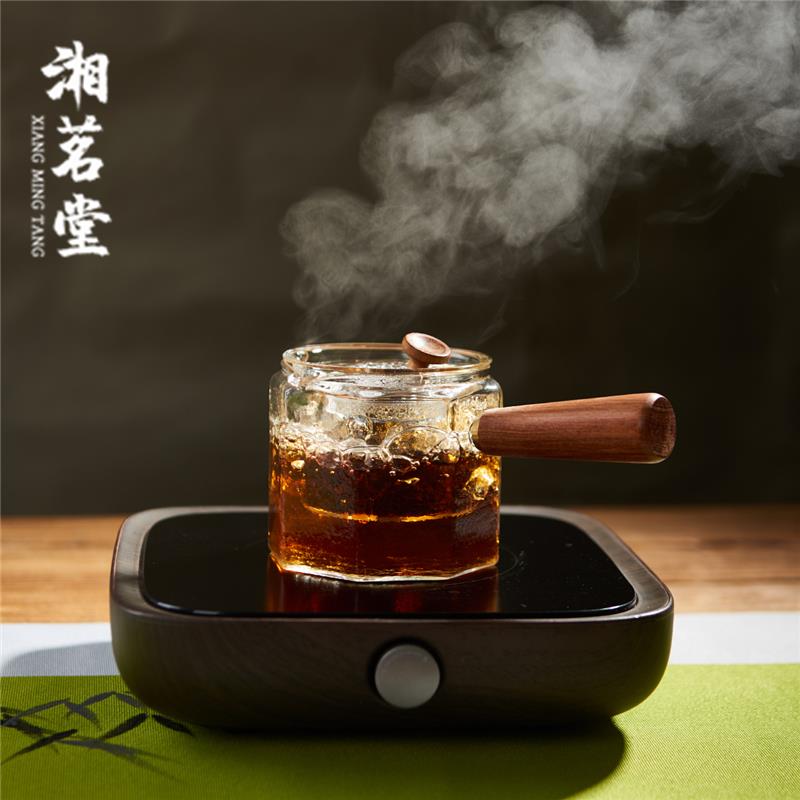 湘茗堂日式磨砂耐高温玻璃茶壶侧把小青柑煮茶器泡茶壶电陶炉套装