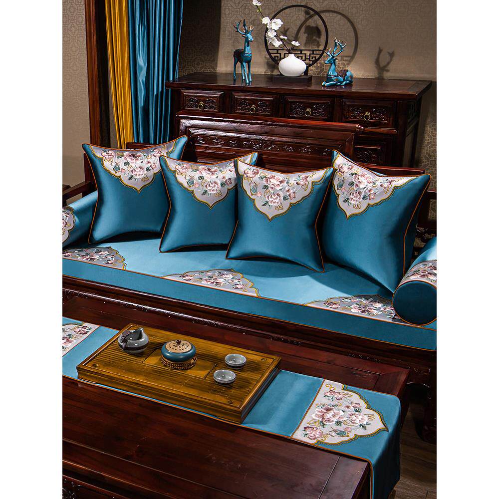 红木沙发坐垫实木海绵家具飘窗罗汉床垫子防滑新中式沙发垫定制